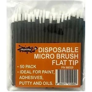 IckySticky [560325] Disposable Micro-brushes - flat tip (50 pk)