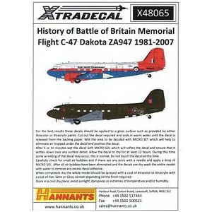 Xtradecal [X48085] C-47 Dakota C.3 ZA947, 1/48