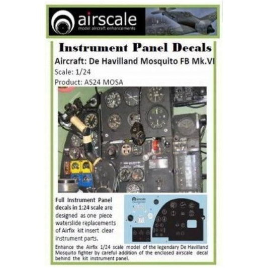 Airscale [AS24MOSA], Mosquito FB Mk.IV cockpit placards, 1/24