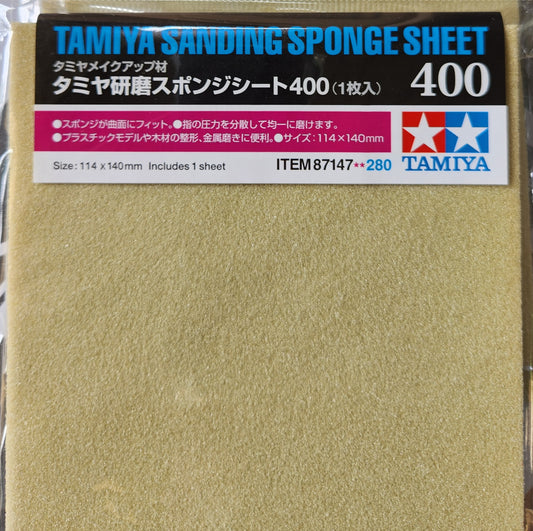 Tamiya [87147] Sanding Sponge – 400 grit