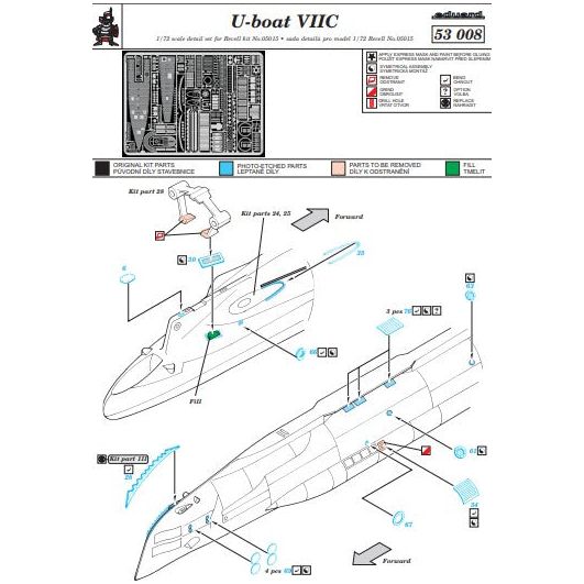 Eduard, [53008], U-Boat Type-VII detail set, 1/72