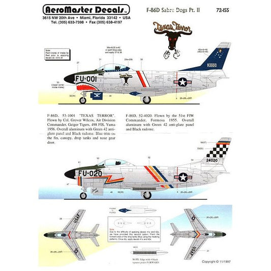 Aeromaster [AM72-155] F-86D Sabre Dogs Part II, 1/72
