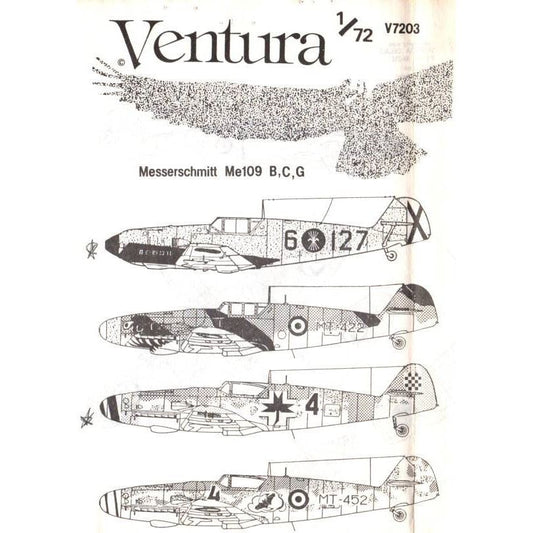 Ventura [V7203] Bf-109B/C/G:  Spanish Nationalist Air Force, Finland, Croatia, Legion Condor, 1/72