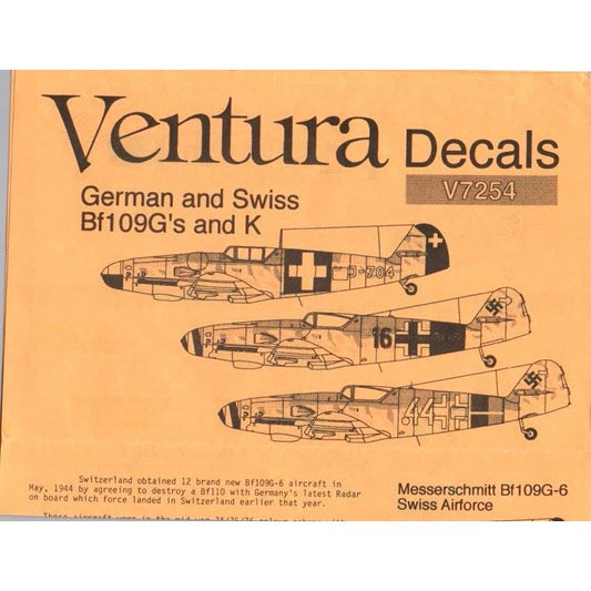 Ventura [V7254] German and Swiss Bf-109G/K, 1/72