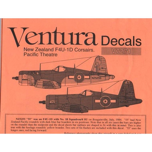 Ventura [V7271] NZAF F4U-1D Corsairs, Pacific Theatre, 1/72