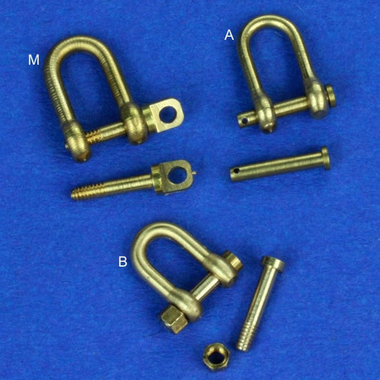 RB Model [077 85] Shackles (4) for different military vehicles 8.2x4.4mm, 1/35 ↨