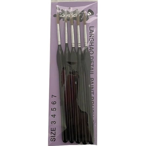 Icky Sticky [14017] Lanhgao Hair detail paint brush set