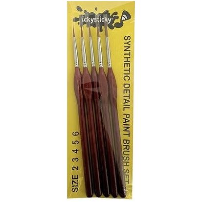 Icky Sticky [14024] Synthetic Hair Detail Paint Brush set