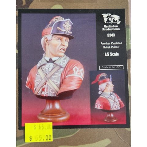 Verlinden [2343] American Revolution British 'Redcoat' (BUST), 1/5