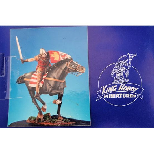 King Hobby Miniatures [G1203] Spanish Knight, mounted (Partially Constructed), 120mm