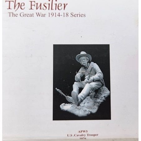 The Fusilier [APW/5§] US Cavalry Trooper seated, American Plains Wars, 1876, 75mm
