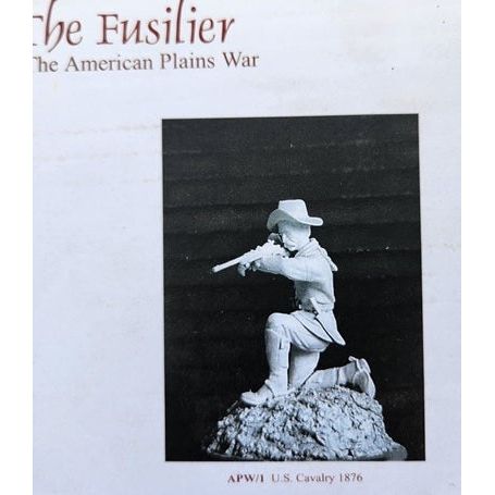 The Fusilier [APW1§] US Cavalry Trooper kneeling/shooting, American Plains Wars, 1876, 75mm
