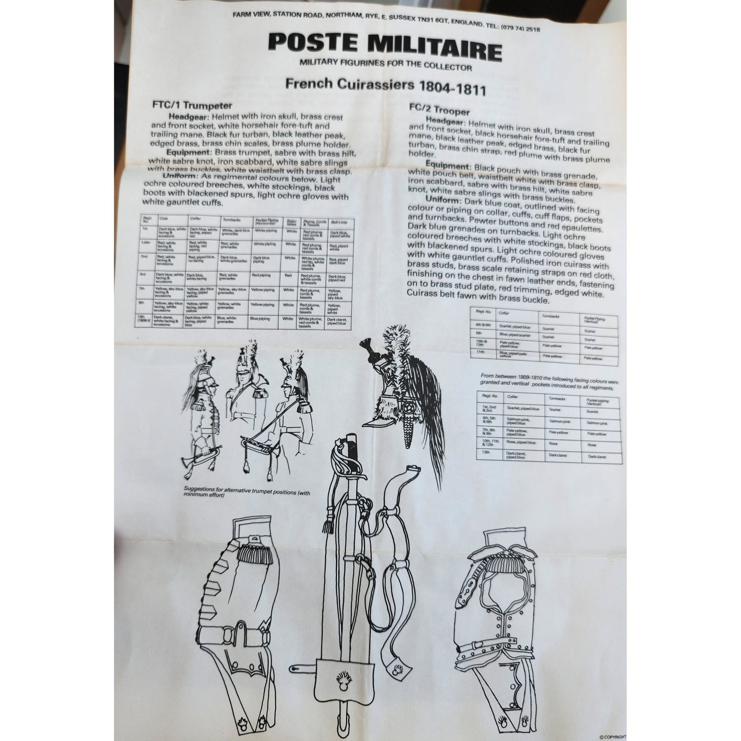 Poste Militaire [FTC90/01], French Trumpeter of Cuirassiers- 1804-1811, 90mm