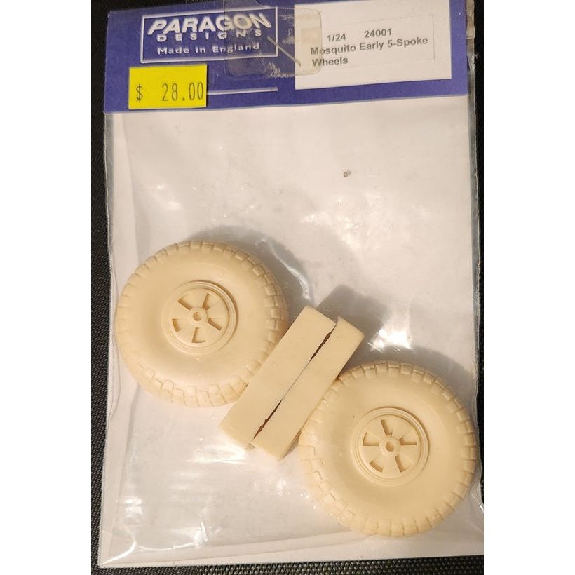 Paragon [24001], Mosquito early 5-spoked wheels, 1/24