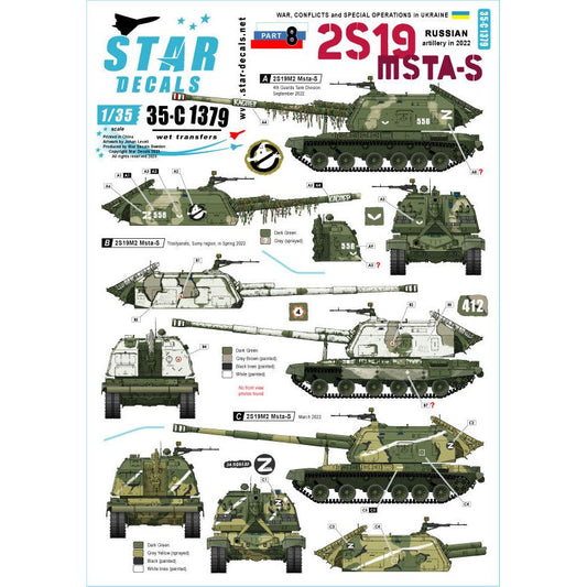 Star [35-C1379], War in Ukraine #8: Russian 2S19 MSTA-S 152mm SPA in Ukraine 2022, 1/35
