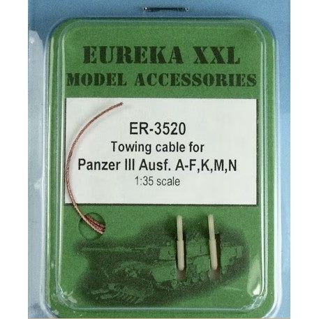 Eureka XXL [ER3520] tow cable for Pzkpfw.III Ausf. A-F, K, M, N, 1/35