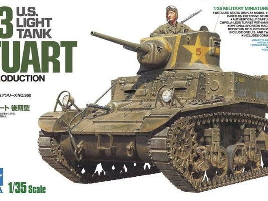 Tamiya [35360] U.S. Light Tank M3 Stuart Late Prod., 1/35**