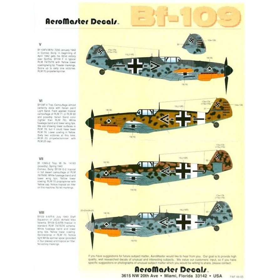 Aeromaster [PAF48-05] Obst. Gunther Freiher von Maltzahn, 1/48