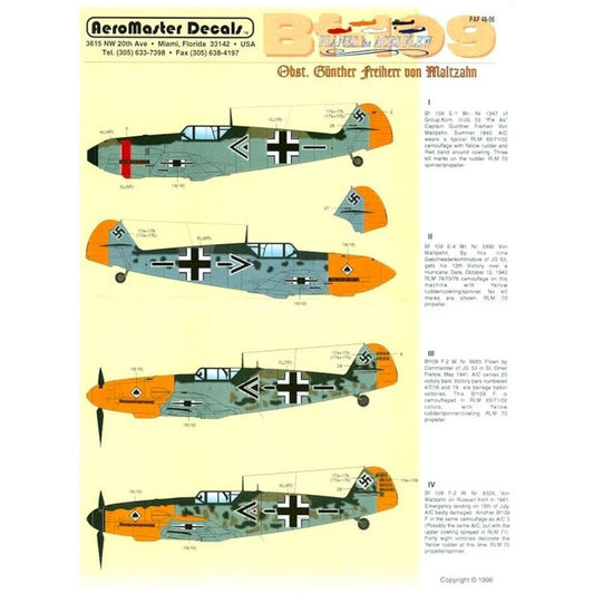 Aeromaster [PAF48-05] Obst. Gunther Freiher von Maltzahn, 1/48