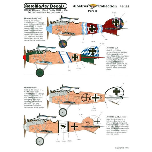 Aeromaster [AM48-182] Albatros Collection - part 2, 1/48
