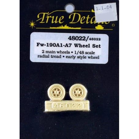 True Details [48022] Fw-190A1 t0 A7 wheel set (early style), 1/48