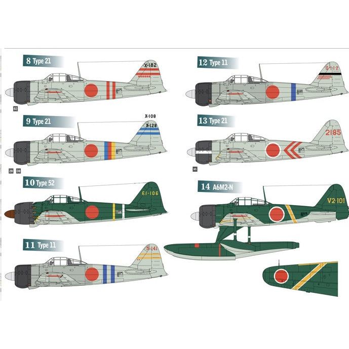 Lifelike [LL48-063] Mitsubishi A6M Zero Fighters, Part 3, 1/48 ↨