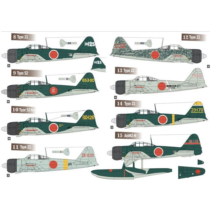 Lifelike [LL48-064] Mitsubishi A6M Zero Fighters, Part 4, 1/48 ↨