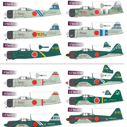 Lifelike [LL48-065] Mitsubishi A6M Zero Fighters, Part 5, 1/48 ↨