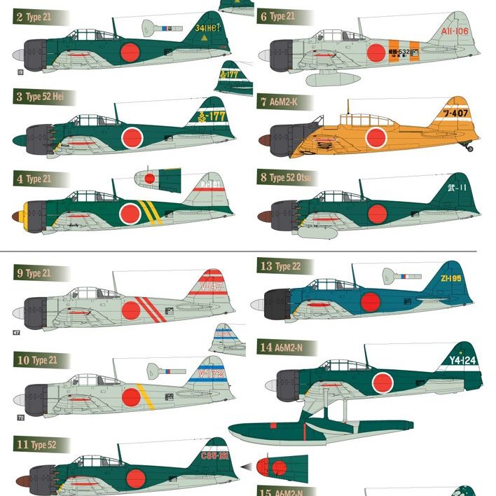 Lifelike [LL48-066] Mitsubishi A6M Zero Fighters, Part 6, 1/48 ↨