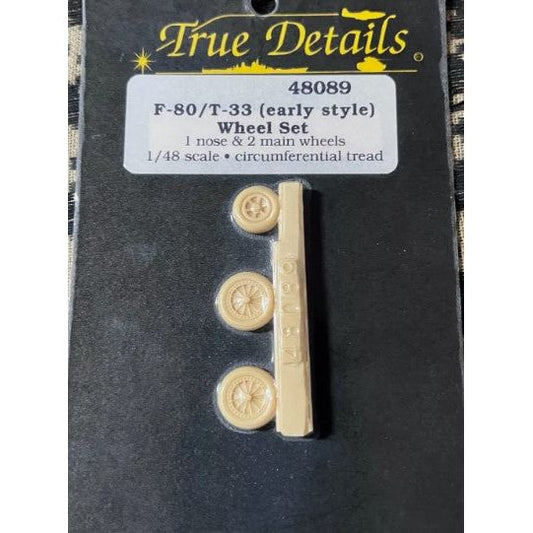 True Details [48089] F-80/T-33 Shooting Star wheel set (early), 1/48