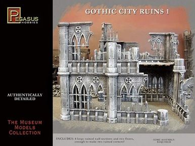 Pegasus, [4930] Gothic City building ruins #1, 1/72 (28mm)