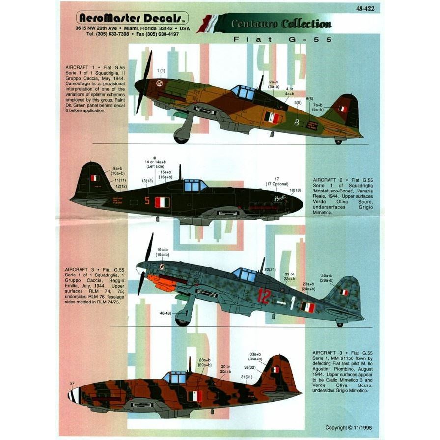 Aeromaster [AM48-422] Centauro collection - Fiat G.55, 1/48