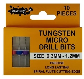 Icky Sticky [550104] Drill bit set (10): 0.3mm to 1.2mm