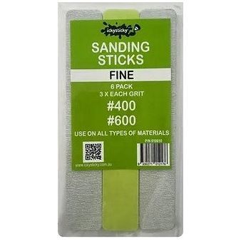 Icky Sticky [610610] Sanding Sticks - Fine (6pk) - 3ea #400 & #600 grit