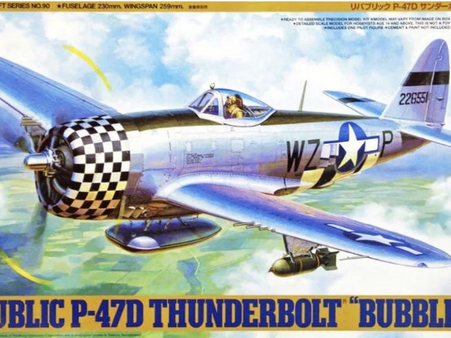 Tamiya [61090] Republic P-47D Thunderbolt, bubbletop, 1/48 **