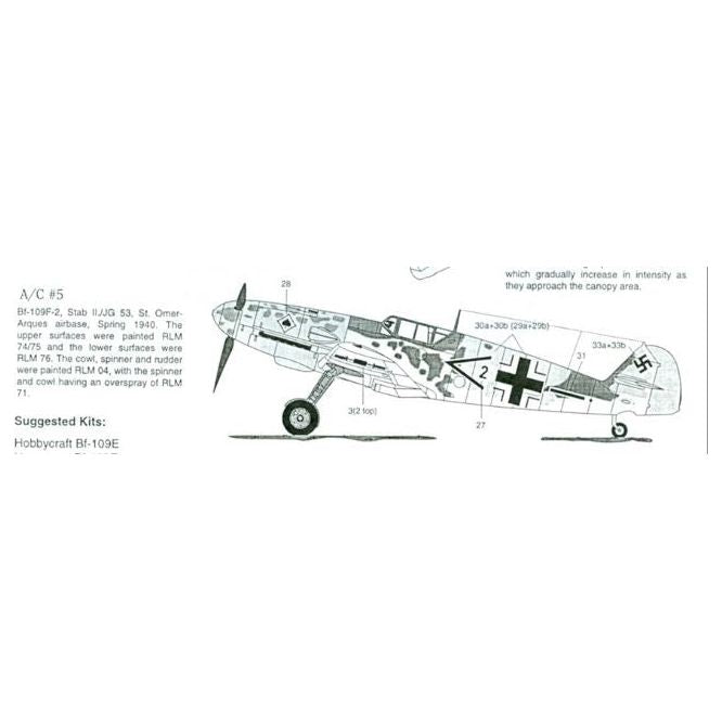 Aeromaster [AM48-227] Bf-109's of JG53, 1/48