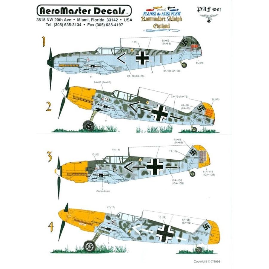 Aeromaster [PAF48-01] Kommodore Adolph Galland, 1/48