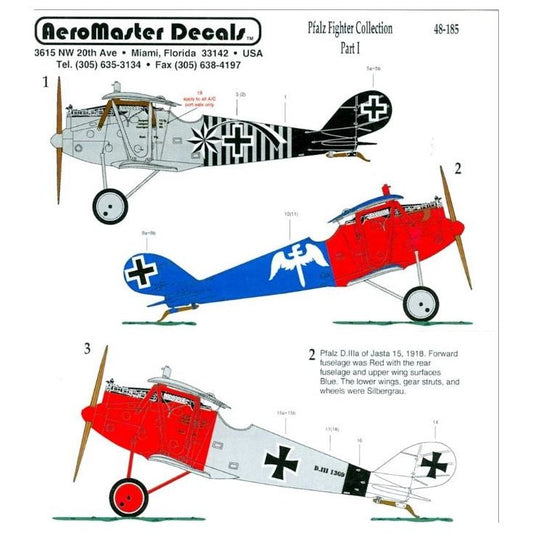 Aeromaster [AM48-185] Pfalz Fighter collection - part 1, 1/48