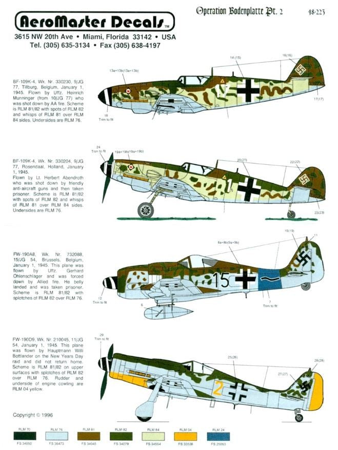 Aeromaster [AM48-223] Operation Bodenplatte - part 2, 1/48