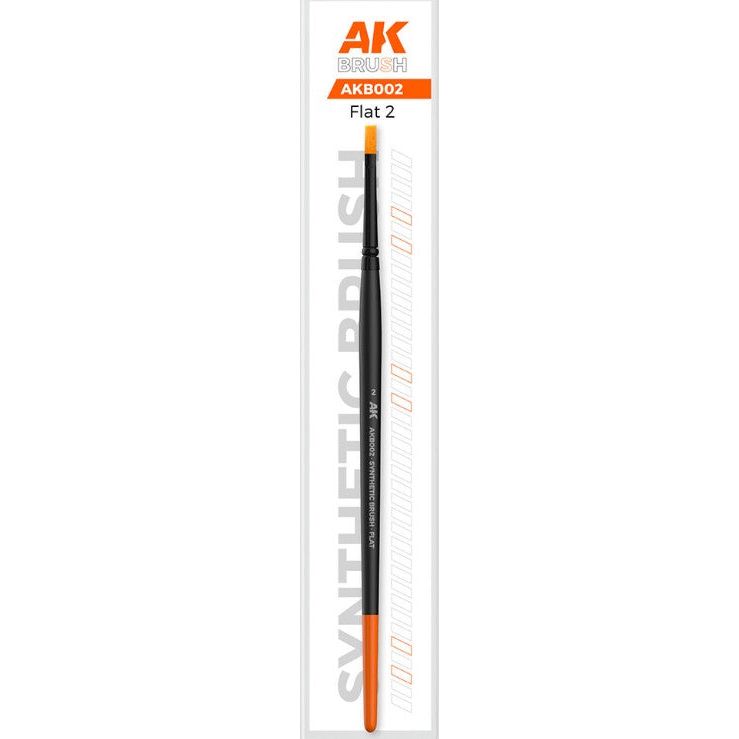 AK Interactive [AKB002] Synthetic Paint Brush - Flat #2