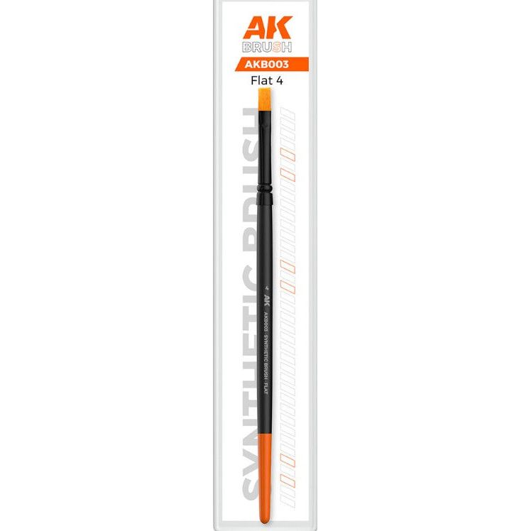 AK Interactive [AKB003] Synthetic Paint Brush - Flat #4