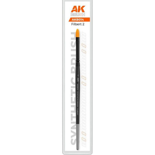 AK Interactive [AKB014] Synthetic Paint Brush - Filbert 2