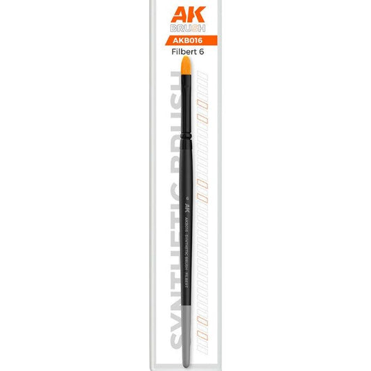 AK Interactive [AKB016] Synthetic Paint Brush - Filbert 6