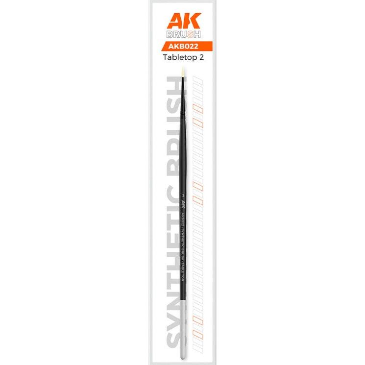 AK Interactive [AKB022] Synthetic Tabletop Paint Brush - Round #2