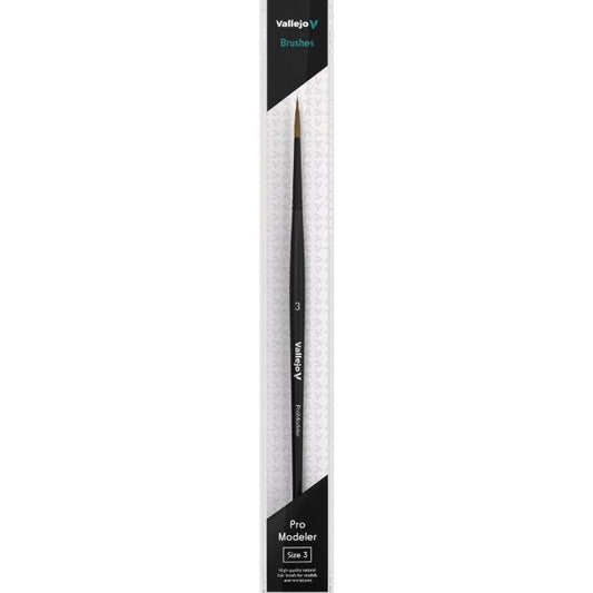 Vallejo [AVB01003] Pro Modeler Natural Hair paint brush - Round #3