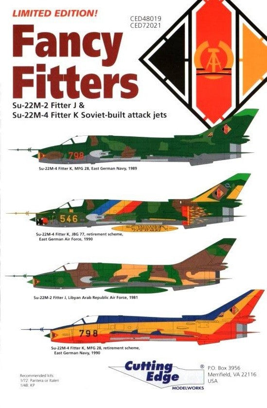 Cutting Edge [CED48019] Fancy Fitters: Su-22M-1 & Su-22M-4, 1/48