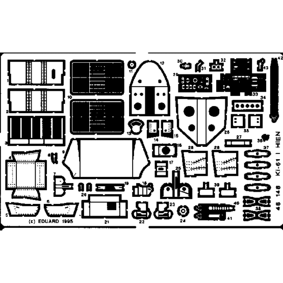 Eduard [48148] Ki-61-I Hien (Tony) detail set, 1/48