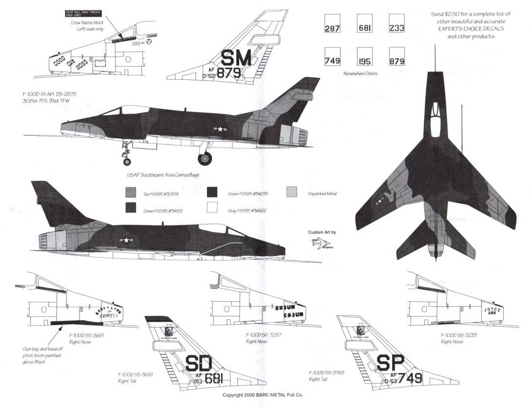 Experts Choice [48-55] F-100 Super Sabres #2: 31 TFW Tuy Hoa 1969/70, 1/48