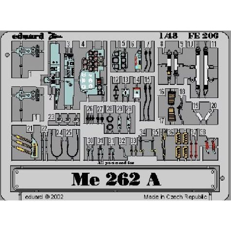 Eduard [FE206] Me-262A-2 colour cockpit detail, 1/48