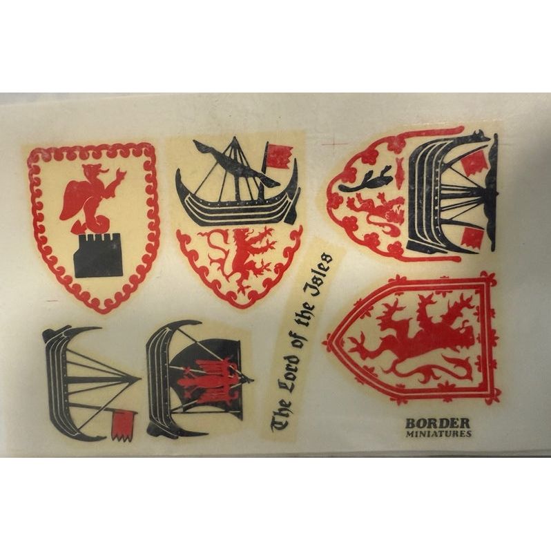 Border Miniatures [80/T1] Scottish Heraldic transfers/Decals, 80mm